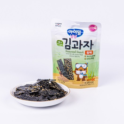 Snack rong biển ăn dặm Ildong Hàn Quốc Ayimeal Yumyum vị Vừng dành cho bé từ 7M+ (Date 1/2023)