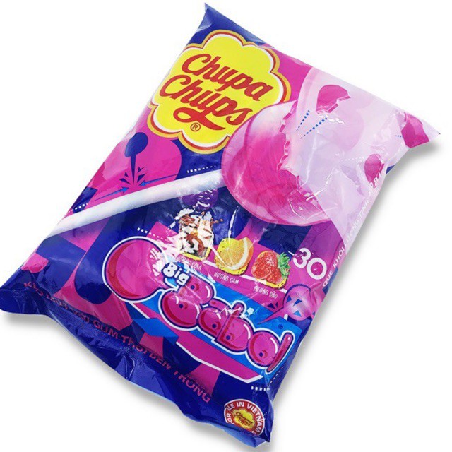 KẸO MÚT GUM THỔI CHUPA CHUPS BIG BABOL GÓI 30 QUE