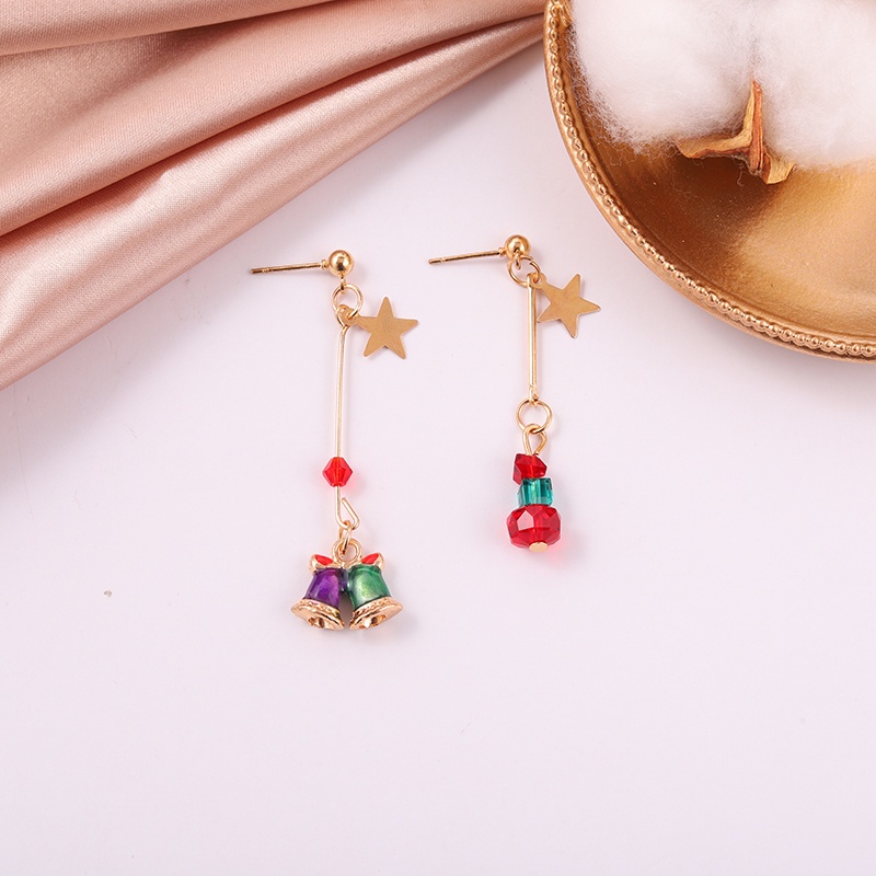 Đôi khuyên tai hình ông già noel chuông thanh lịch thời trang cho nữ