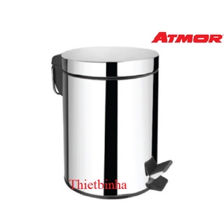 Thùng rác inox 12 lít atmor 8074, made in thái lan