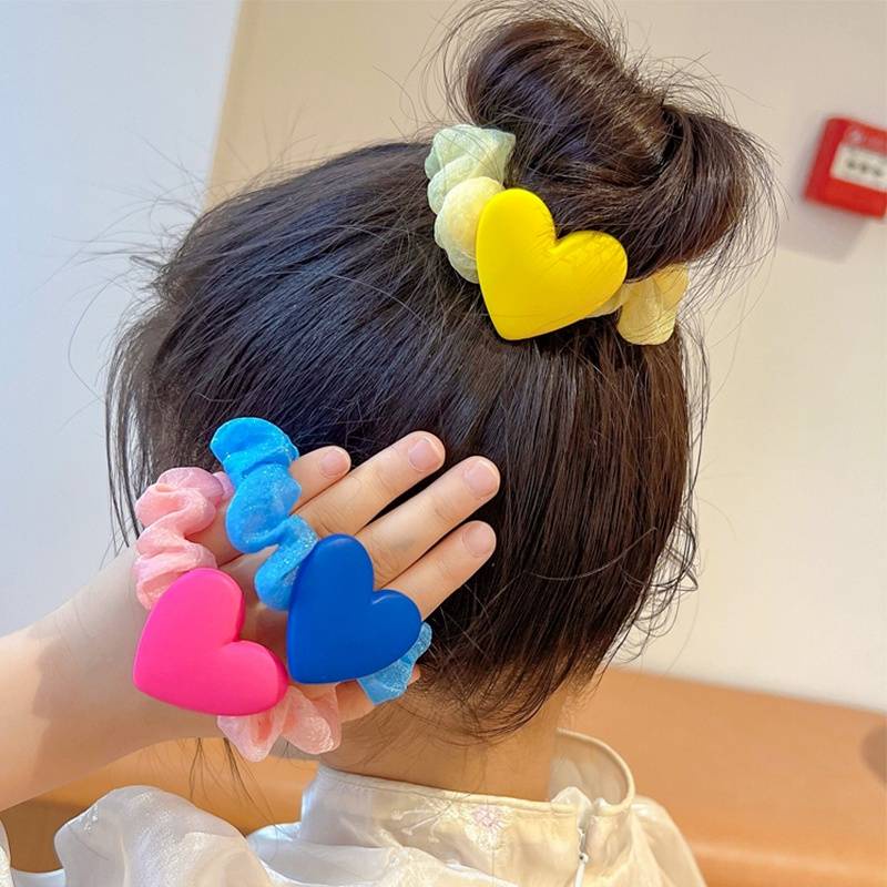 Dây Cột Tóc Scrunchies Co Giãn Nhiều Màu Sắc Ngọt Ngào Dễ Thương Cho Nữ