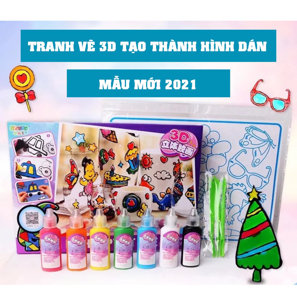 Đồ Chơi Tranh nhựa 3d tạo thành hình dán (. Q7150) cho bé