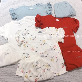 [LE COON] SET ĐỒ BỘ CỘC TAY BÈO CHO BÉ GÁI
