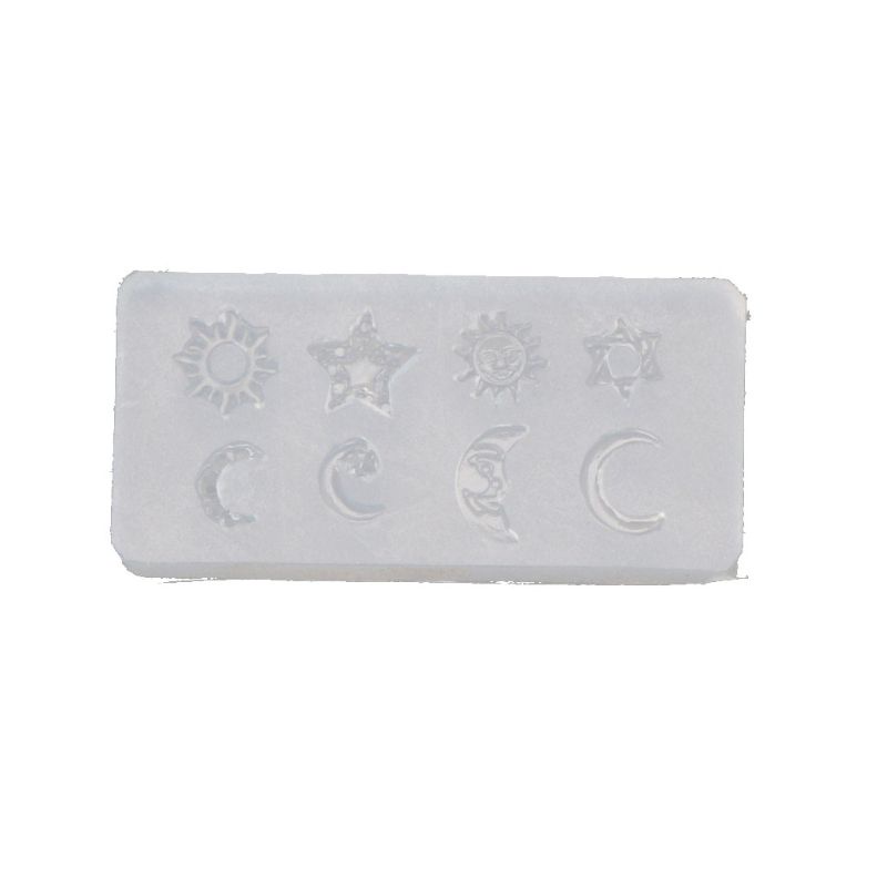 Khuôn silicone làm trang sức hình mặt trăng/ngôi sao mini sáng tạo