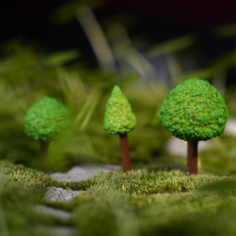 Set 3 mô hình cây mini dành cho trang trí sân vườn