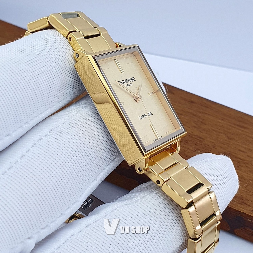 Đồng hồ nữ SUNRISE 9015SA Mặt vuông Chính hãng