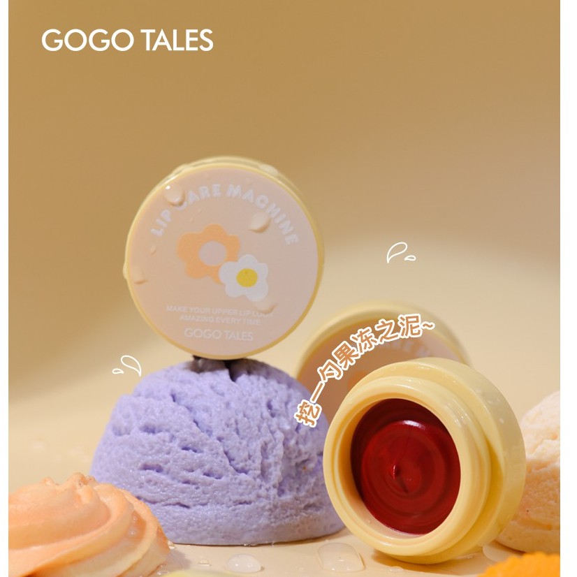 Son Dưỡng hũ Giấc Kích Màu Sau Xăm GOGO TALES hoa vàng(kèm cọ)