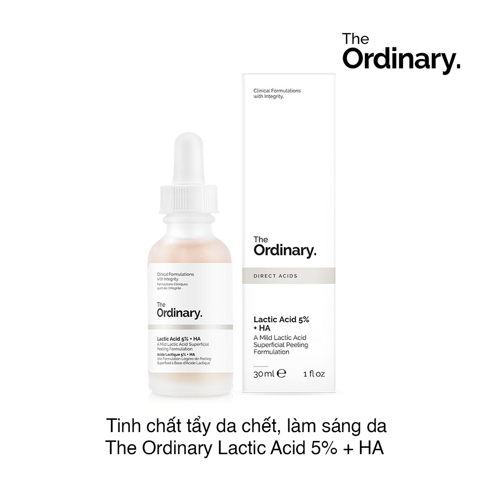 The Ordinary Lactic Acid 5% + HA Serum The Ordinary giữ ẩm, tẩy da chết dịu nhẹ 30ml