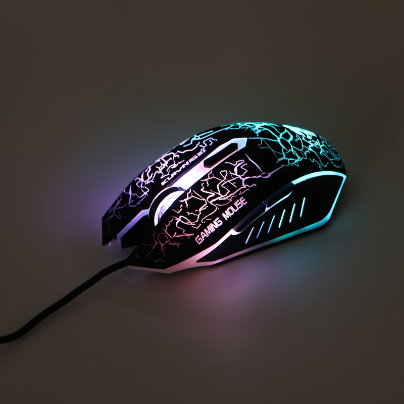 Bộ Bàn Phím + Chuột + Đèn Nền RGB Màu Cầu Vồng Chơi Game Cho Máy Tính