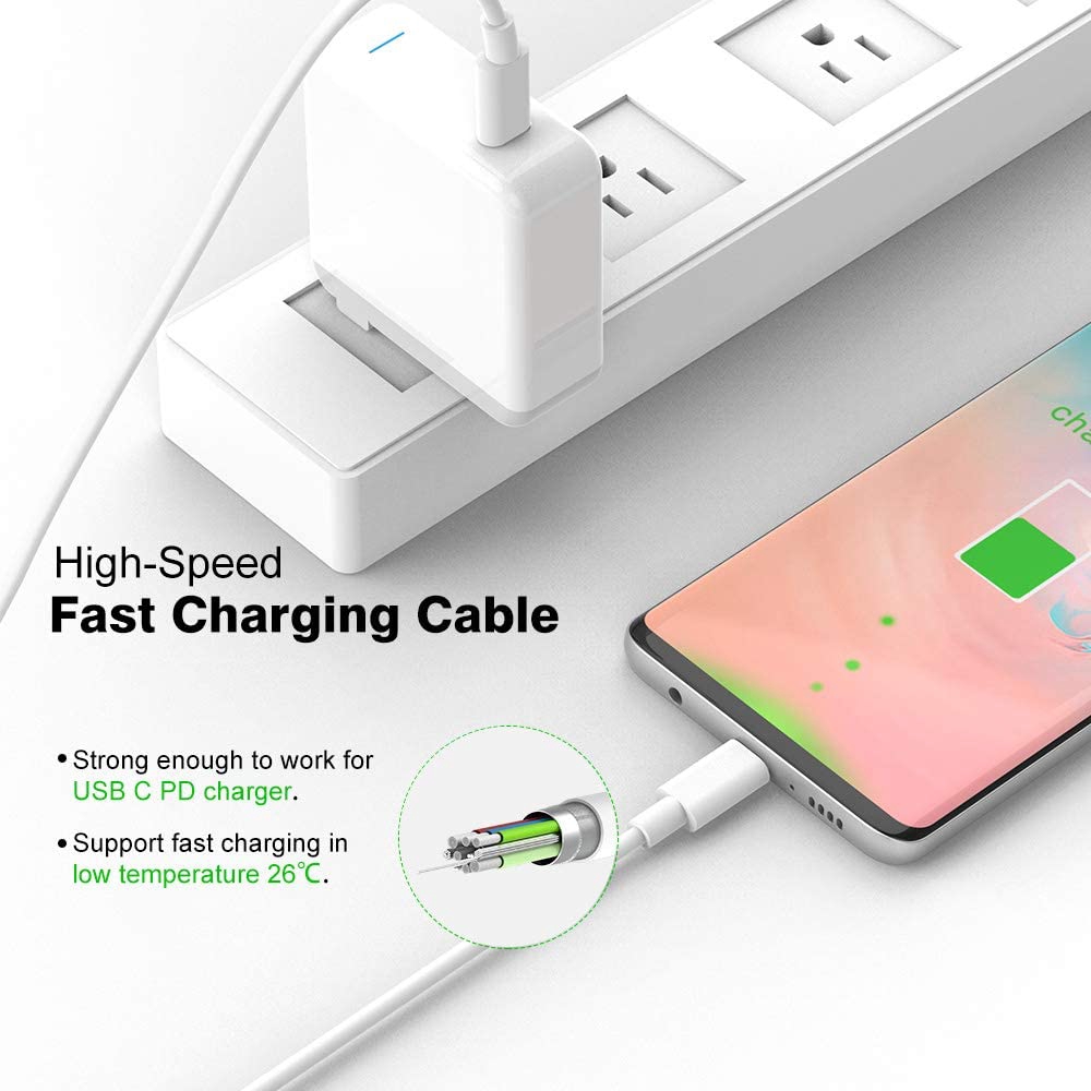 Dây Cáp Sạc Nhanh Usb C / 3A 20V 60W Type C Pd Tương Thích Với Android Và Ios Phone Huawei Xiaomi Ipad Pro Macbook