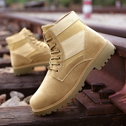 [Sẵn nâu 41] Giày boot nam cổ cao