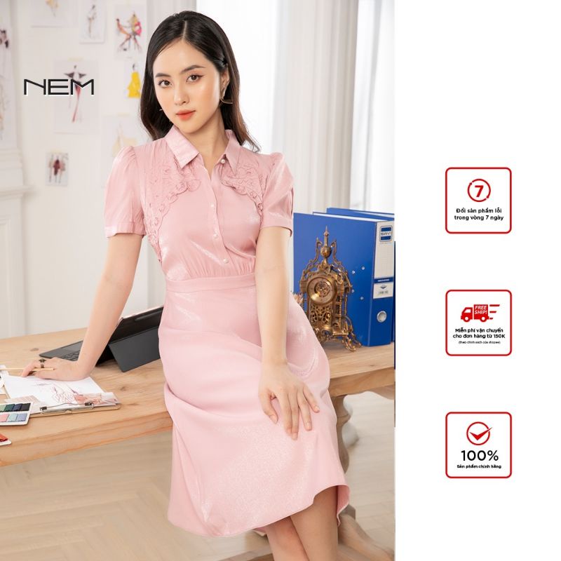 Đầm xòe A cổ đức hãng NEM sale