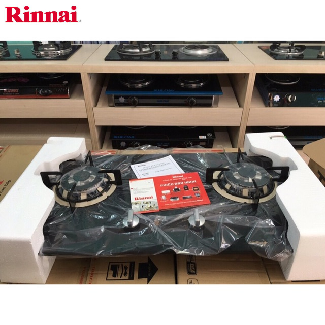 Bếp gas âm Rinnai RVB-212BG ( mặt kính cường lực, đánh lửa IC, Ngắt gas tự động...)