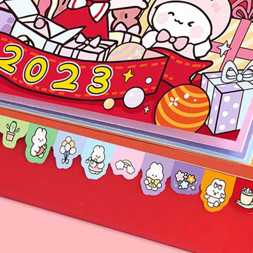 Lịch 2023 Để Bàn Lên Kế Hoạch Hàng Tuần Hình Thỏ Dễ Thương