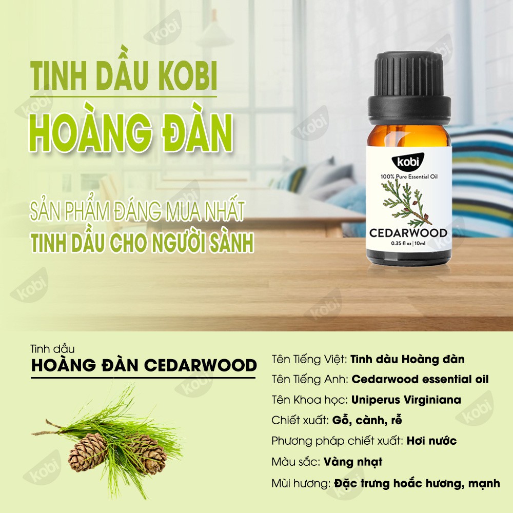 Tinh dầu Hoàng Đàn Kobi Cedarwood essential oil - 10ml