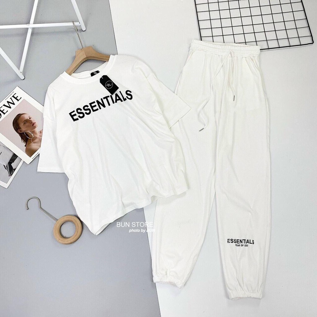 Set Essen quần bom cotton 💖FREESHIP💖 Set bộ ESSEN 3 màu cực xinh AD32 | BigBuy360 - bigbuy360.vn