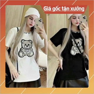 Bán sỉ áo phông gấu mos kim sa 2 màu cho nữ apn01
