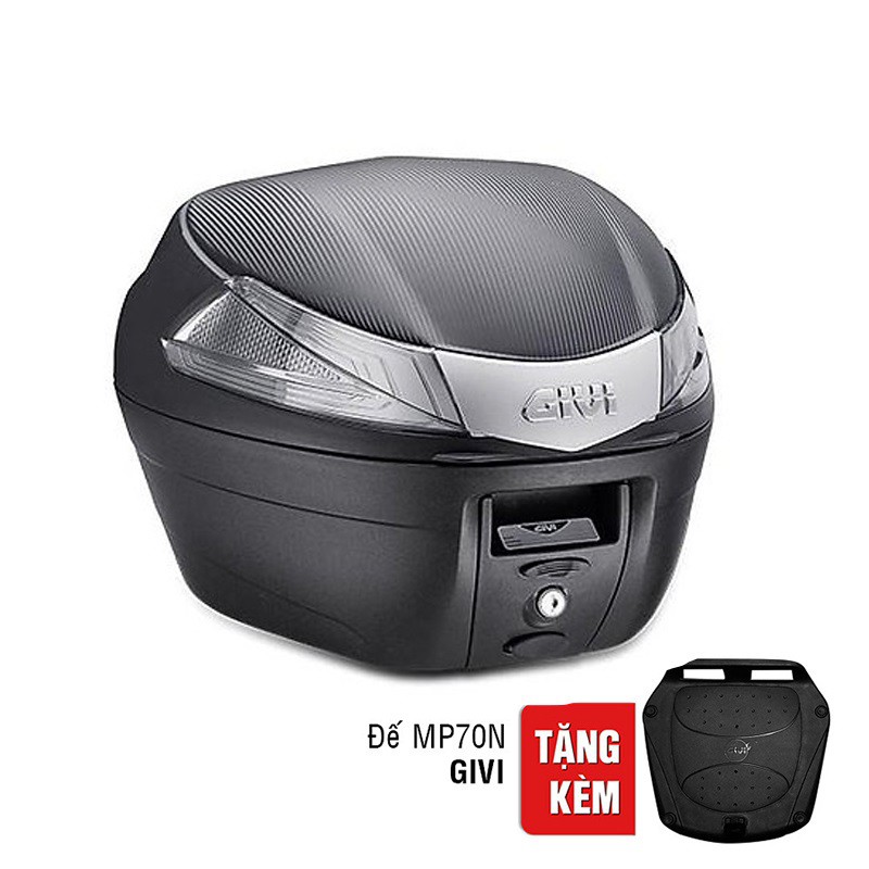COMBO THÙNG SAU GIVI B34NT Tặng kèm BAGA MV theo xe và Đế MP70N(tặng kèm thêm món quà trị giá 100k)