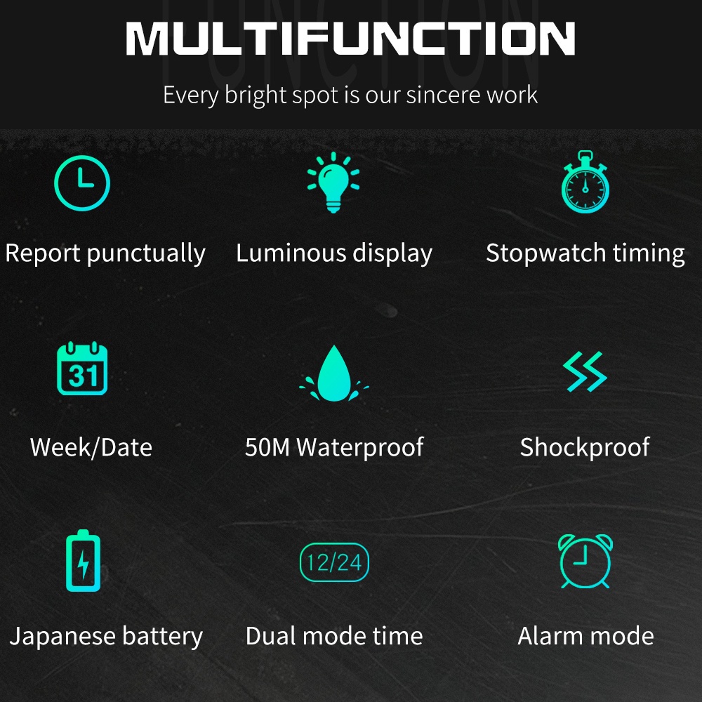 Đồng Hồ Điện Tử Thể Thao Sanda Chống Thấm Nước Có Đèn LED Phát Sáng Đa Năng Dành Cho Nữ 2017-6