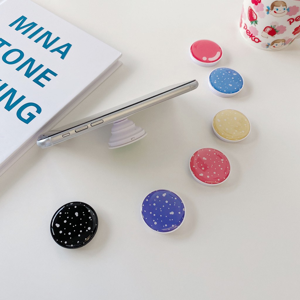 Chống điện thoại Popsocket họa tiết loang mix dễ thương cute phong cách ullzang pop up cho dế yêu