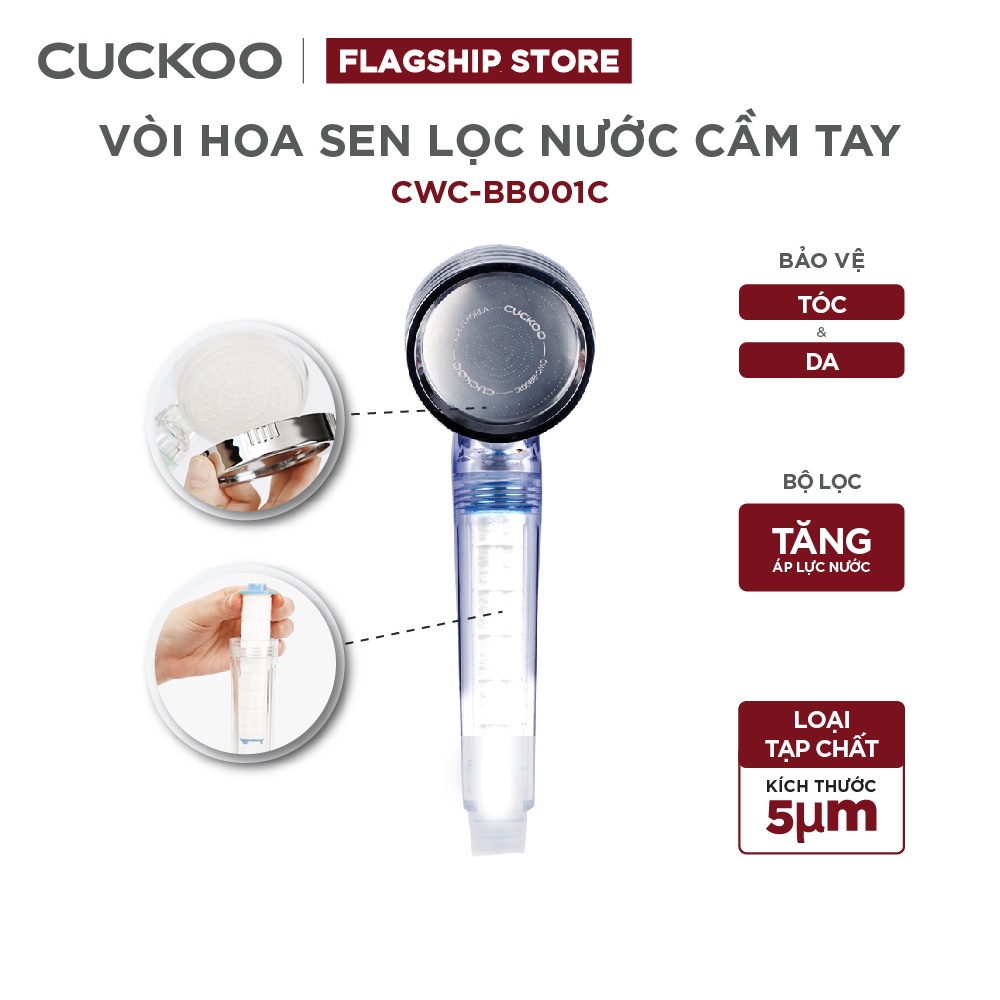 Bộ lọc nước vòi sen CUCKOO CWC-BB001C - Hàng chính hãng