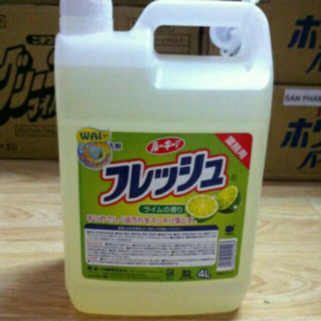 Nước rửa bát Wai Nhật hương chanh 4L