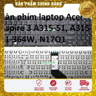⚡bàn phím laptop acer aspire 3 a315-51, a315-51-364w, n17q1