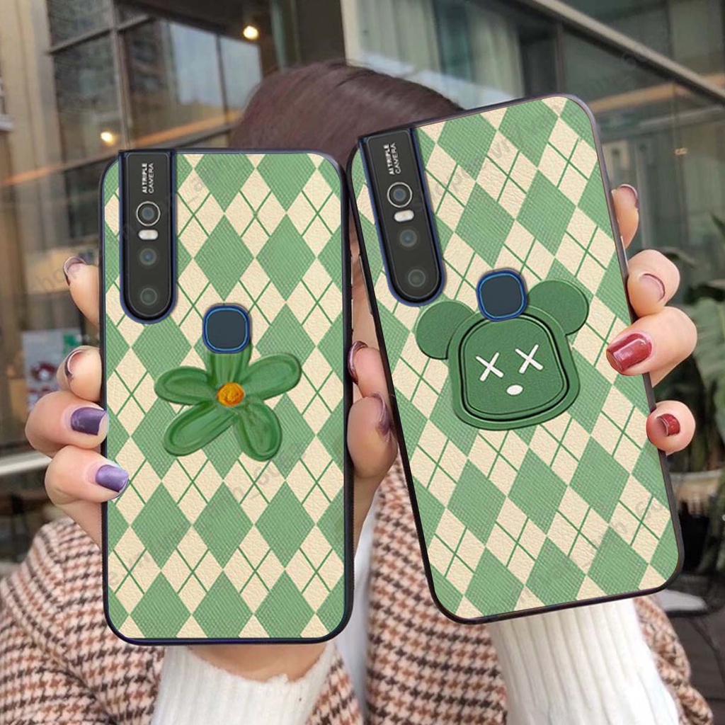 Ốp lưng Vivo V15 / V15 Pro in hình hoa, gấu rich bear nghệ thuật, thời trang