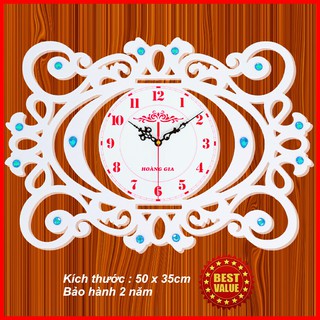 [ hàng loại 1 ] Đồng hồ treo tường N09 - kim trôi máy tốt - tặng pin + móc treo đồng hồ đồng hồ treo tường
