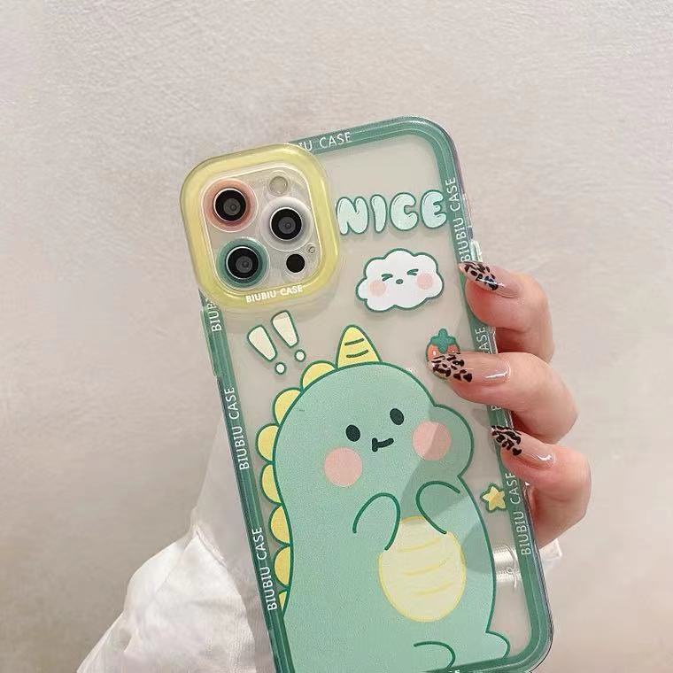 Ốp Điện Thoại Hình Khủng Long Dễ Thương Cho IPhone 12 13 Mini 13 12 11 Pro Max X Xr Xs Max 8 7 6 6S Plus Se 2020