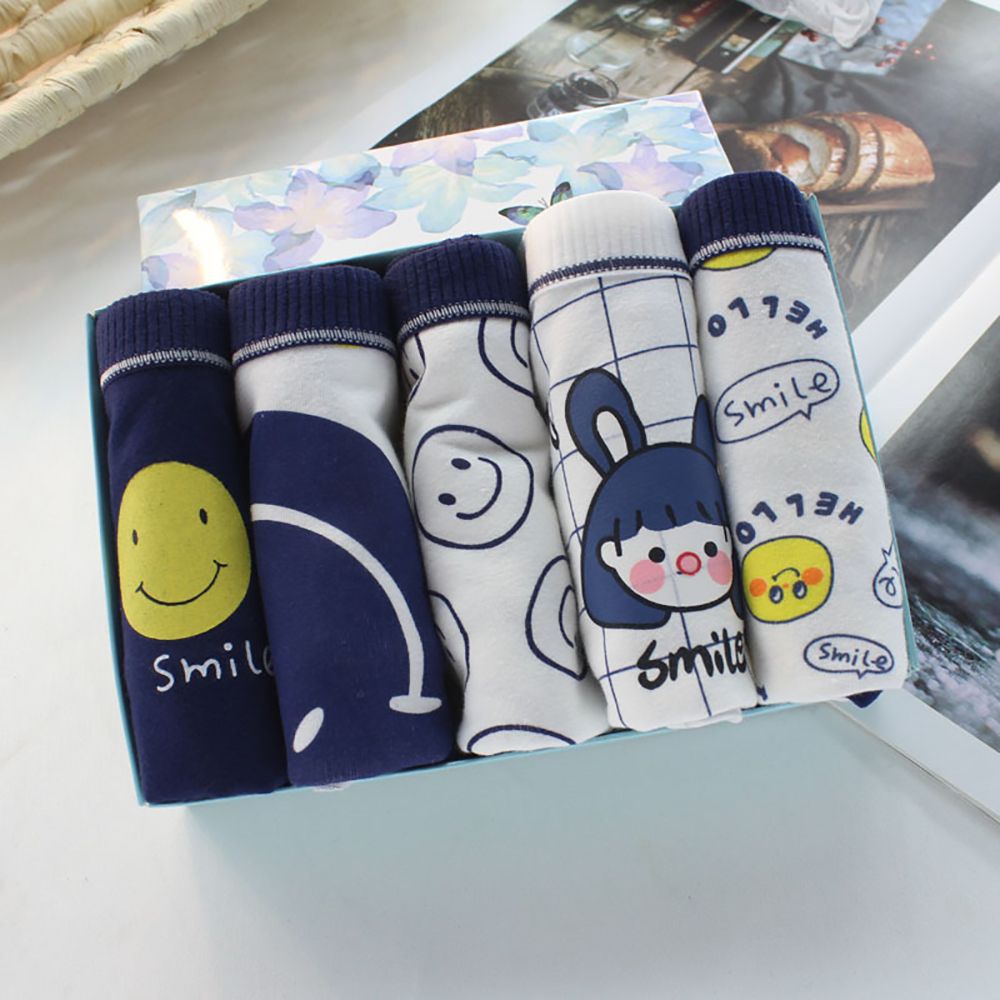 Quần lót nữ họa tiết mặt cười dễ thương