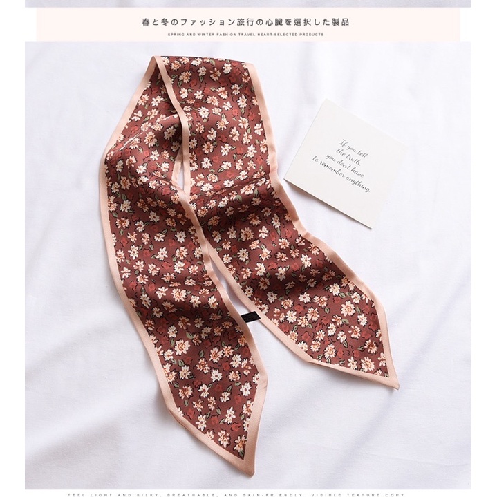 Khăn choàng cổ mini dễ thương hoạ tiết hoa