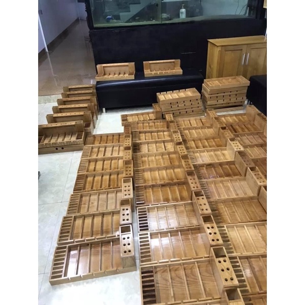 Khay gỗ đựng tông đơ