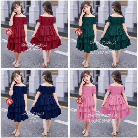 Đầm Thời Trang Kiểu Dáng Thanh Lịch Cho Bé Gái 4-12 Tuổi