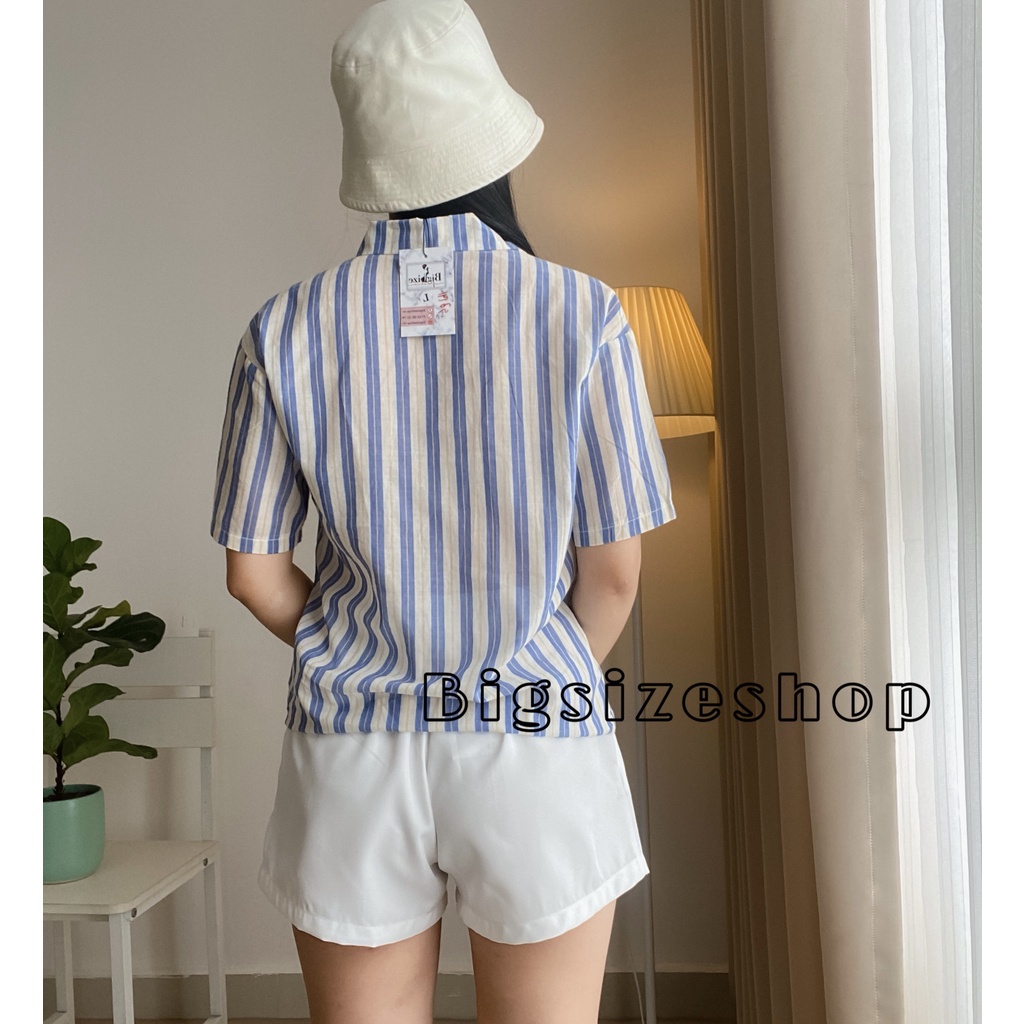 ÁO KẺ XANH CHẤT VẢI MÁT MỊN, NÀNG MẶC ĐI LÀM HAY ĐI CHƠI ĐỀU ĐẸP