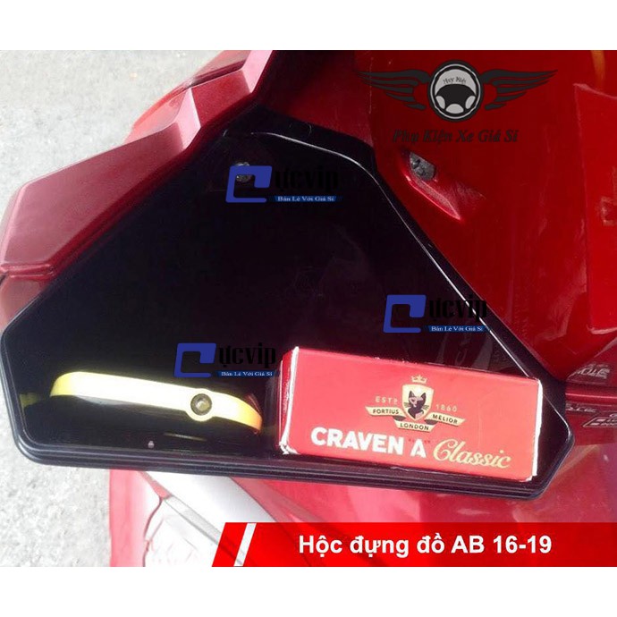 Dành Cho Xe AirBlade 2016 - 2019 - Hộc Đựng Đồ Mẫu Mới Full Đen