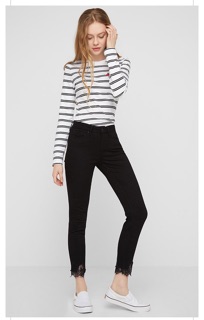 Quần jeans đen Li xuất xịn