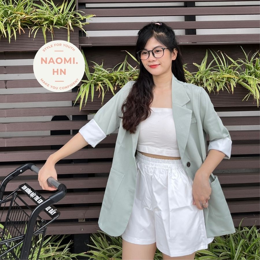 Áo blazer nữ 1 lớp tay lỡ form rộng có thể mặc hai kiểu tay thả hoặc xắn tay. Áo Vest nữ 1 lớp nhiều màu hot sang chảnh
