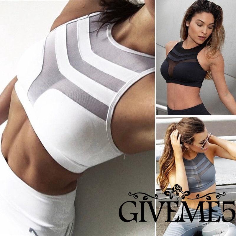 Áo ngực thể thao co giãn không đường may có đệm mút