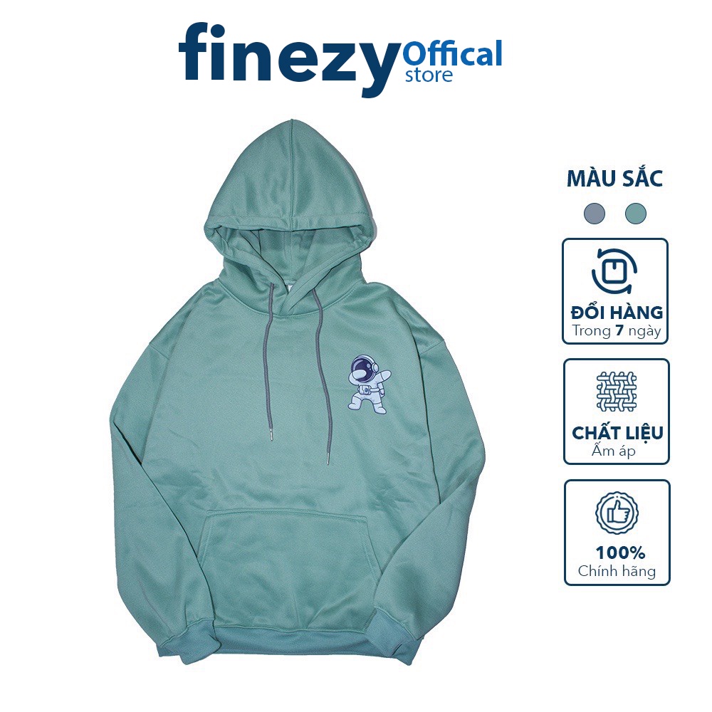 Áo Hoodie Phi Hành Gia nam nữ Finezy Unisex form rộng, vải nỉ dày