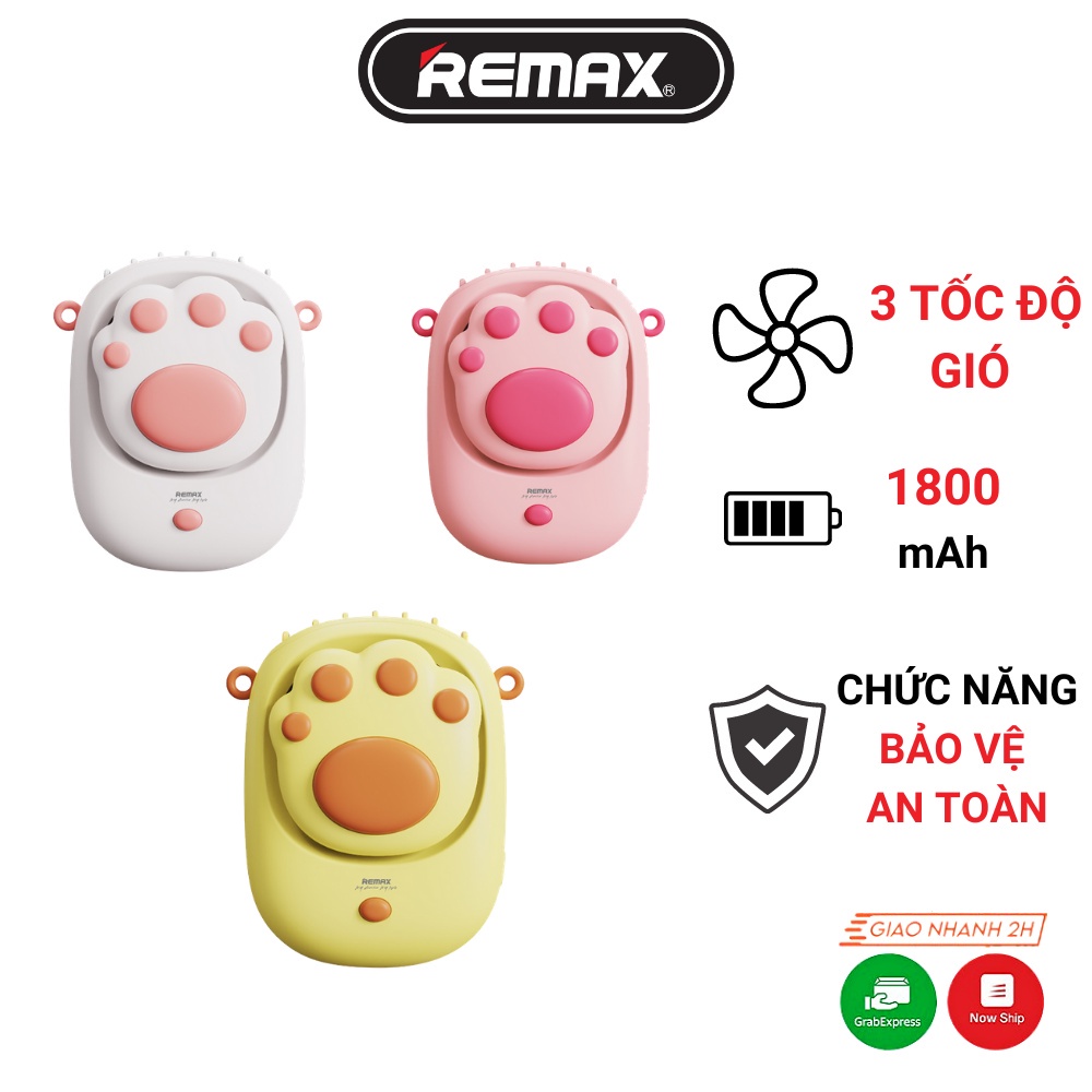 Quạt mini đeo cổ Remax F36 Quạt đeo cổ mini chính hãng REMAX treo cổ cầm tay tiện lợi cao cấp nhiều màu