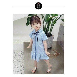 Đầm denim BÉ GÁI