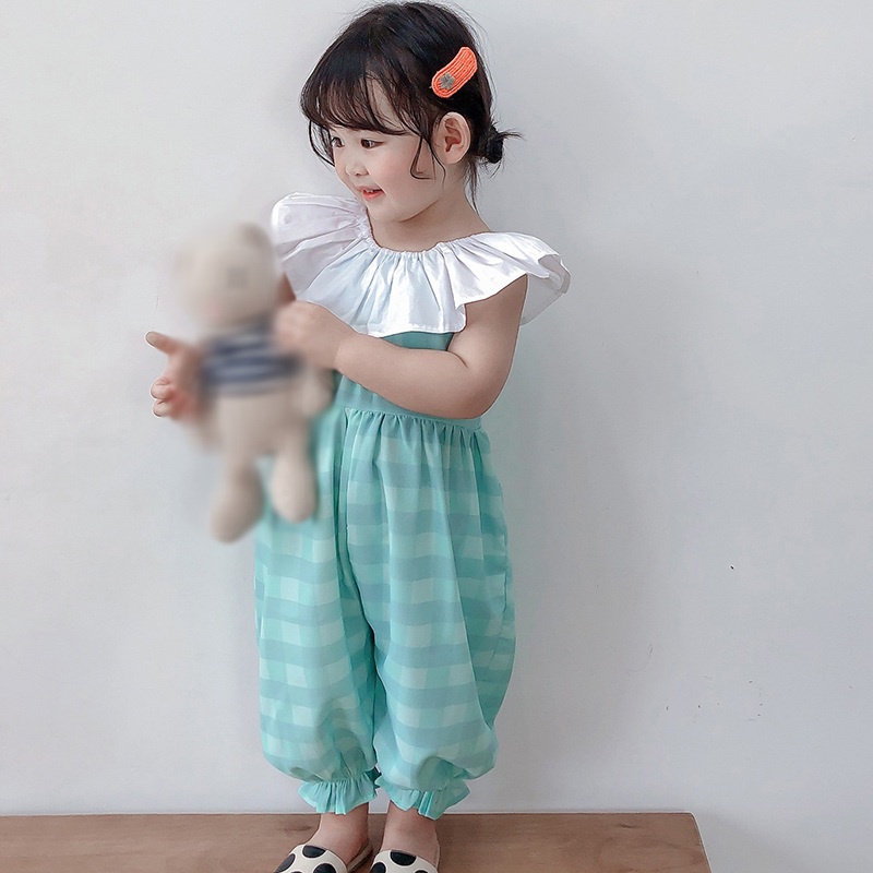 Áo liền quần Quần Dài Phong Cách Mùa Hè Cho Bé Gái
