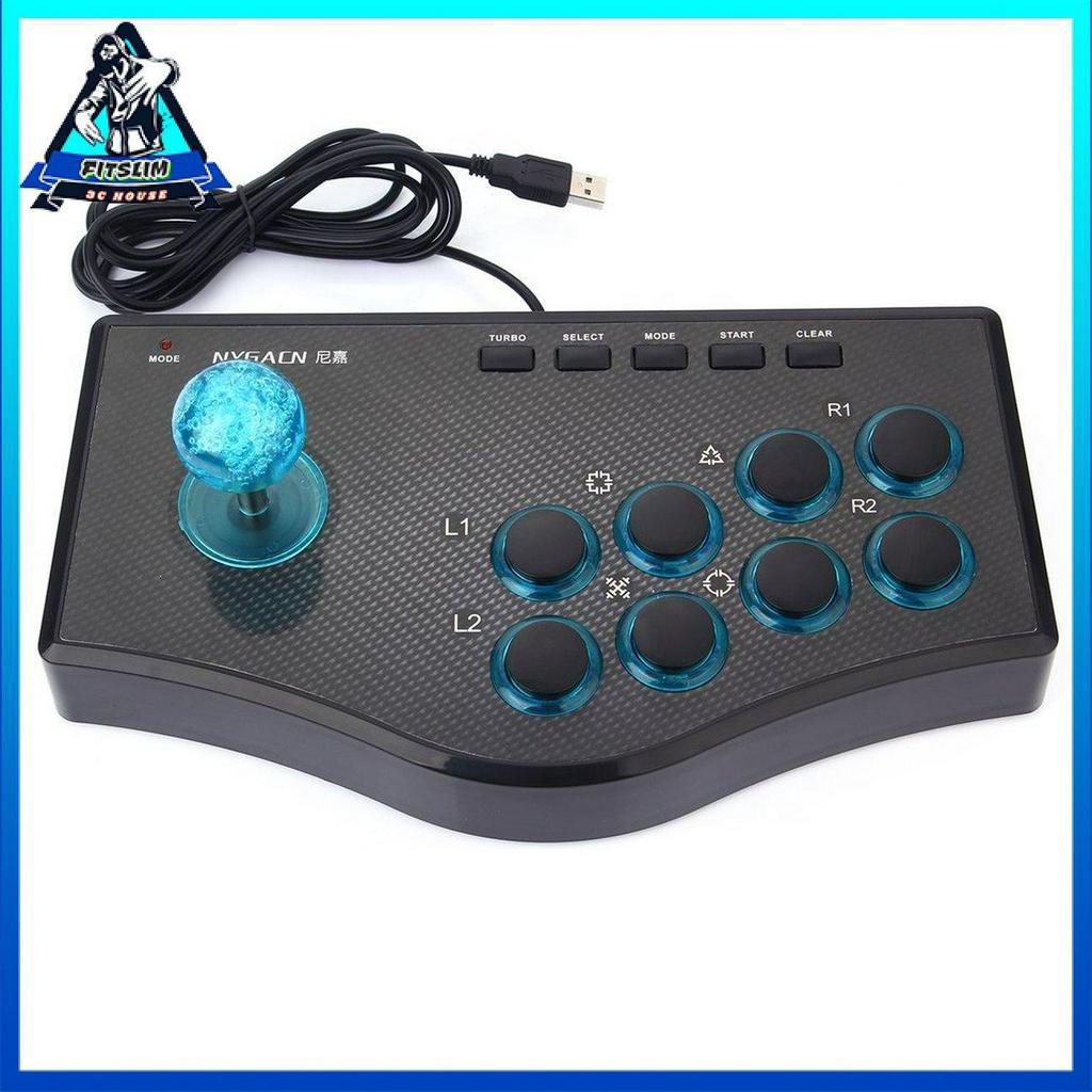 Bộ điều khiển trò chơi có dây 3 trong 1 USB gậy chiến đấu Arcade