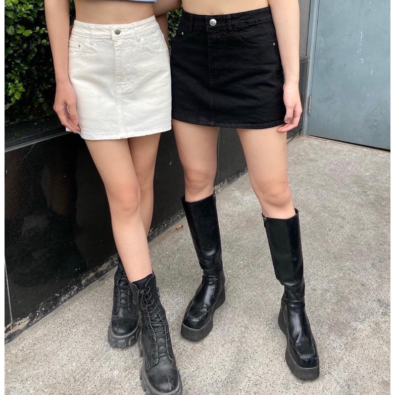 Váy ERRORIST basic skirt jeans đen / trắng