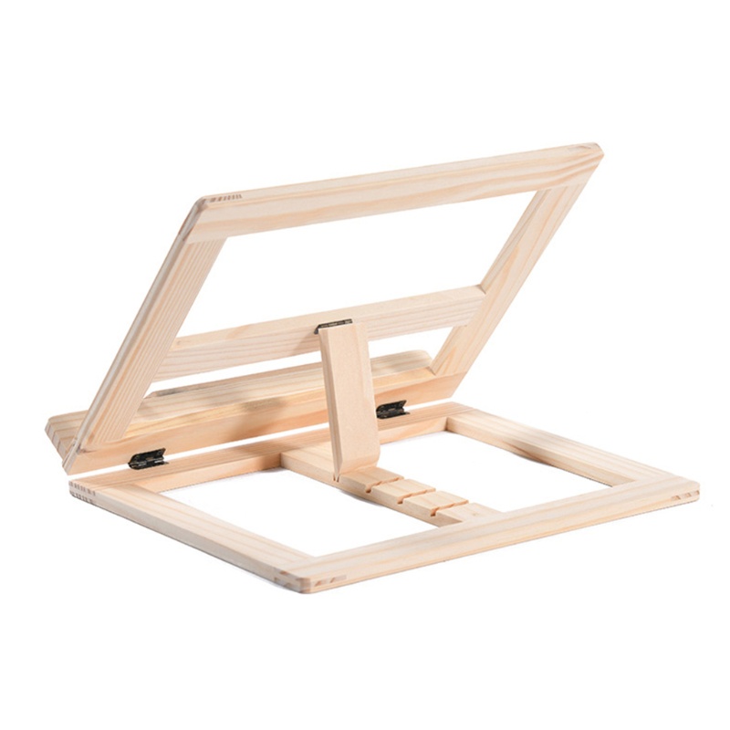 Giá đỡ sách/ máy tính bảng/ điện thoại bằng gỗ có kẹp tiện dụng