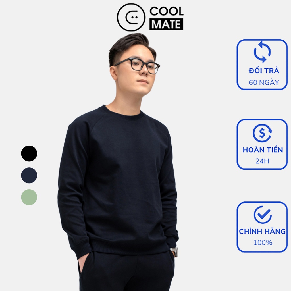 Áo nỉ dài tay nam Casual Sweatshirt mềm mại co giãn thương hiệu Coolmate