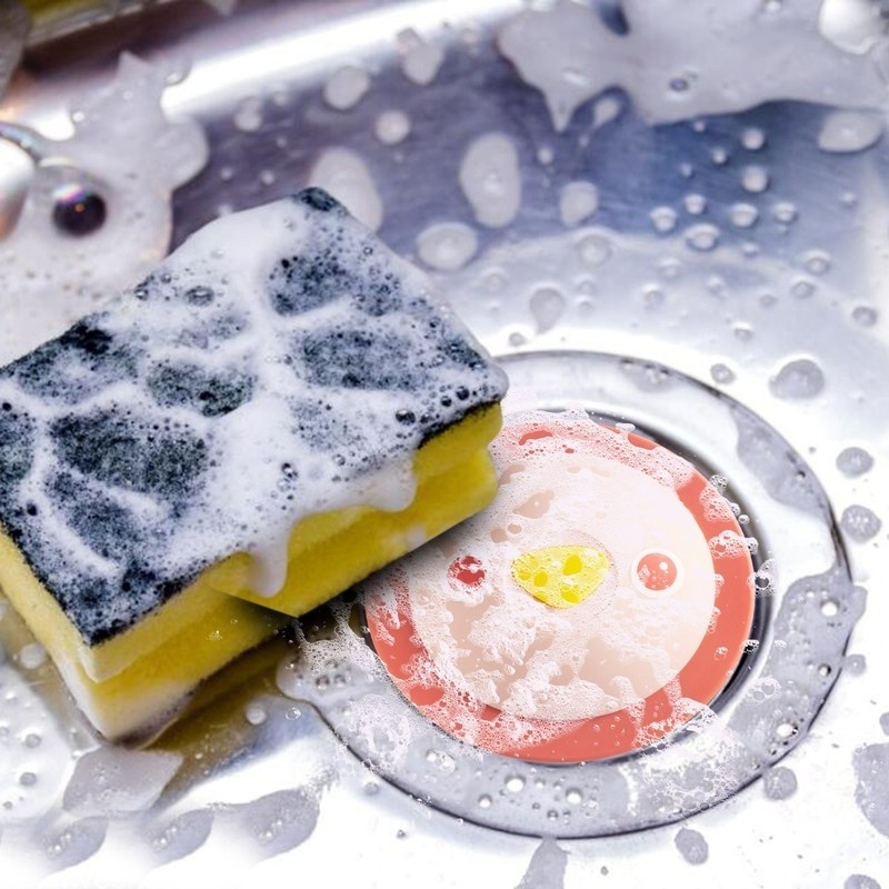 Dụng Cụ Chặn Tóc Chống Tắc Nghẽn Bồn Rửa Bằng Silicon Hình Hoạt Hình Dễ Thương