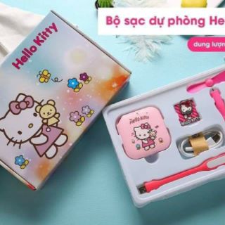 giá rẻ hàng hót Bộ Combo Sạc DỰ PHÒNG DOREMON – HELLO KITTY dung lượng 8000mah mã VFhbg62