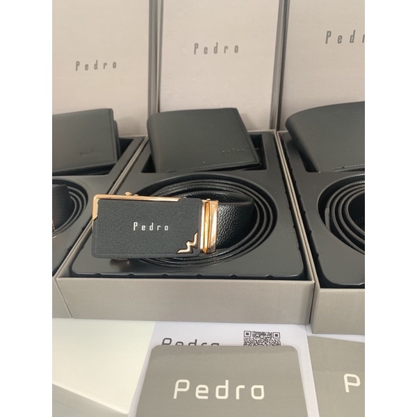 Dây lưng nam-bộ  hai dây lưng ví da nam pedro -set pedro cao cấp sang trọng lịch sự tặng kèm túi giấy